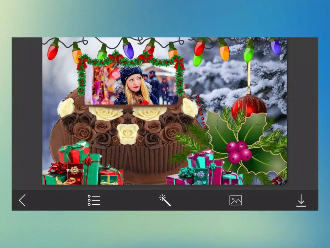 Holiday Xmas Picture Frame - insta frames Foto iPad Screenshots