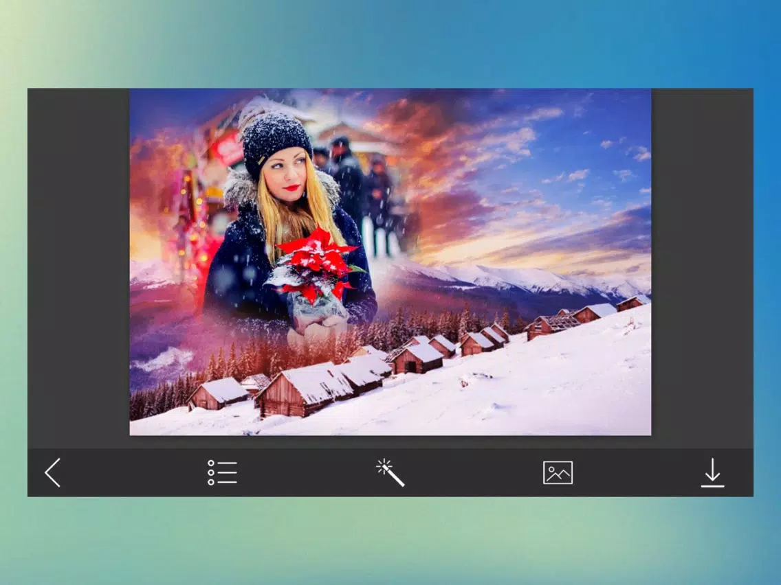 Holiday Xmas Picture Frame - insta frames Foto iPad Screenshots