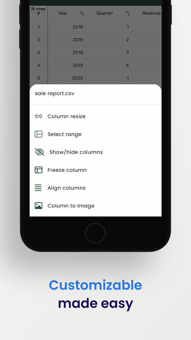 CSV File Viewer - Smart CSV Screenshots
