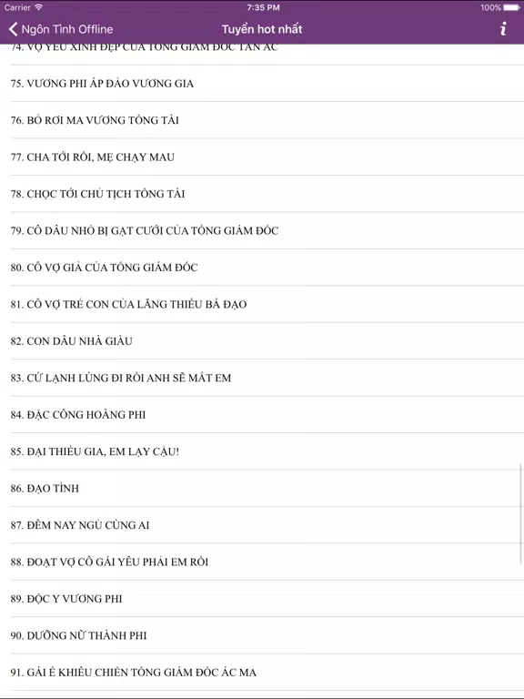 100 Ngôn Tình Offline Hay - Ngon tinh offline iPad Screenshots