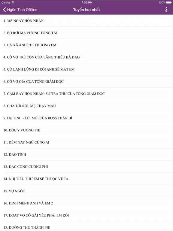 100 Ngôn Tình Offline Hay - Ngon tinh offline iPad Screenshots