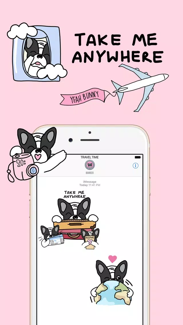 Frenchie Travel Stickers by Yeah Bunny应用截图