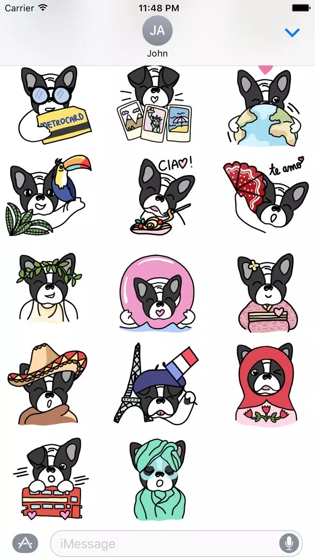 Frenchie Travel Stickers by Yeah Bunny应用截图