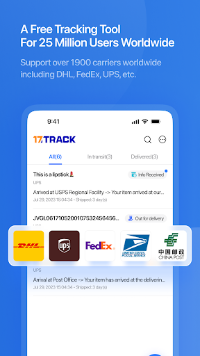 17TRACK Package Tracker Screenshots