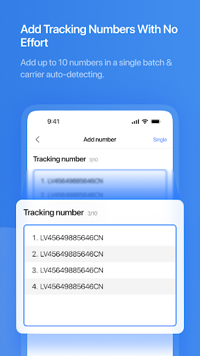 17TRACK Package Tracker Screenshots