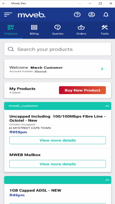 Mweb Screenshots