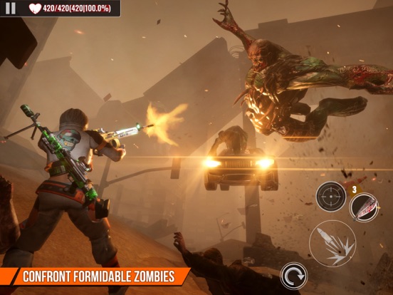 Tangkapan skrin ZOMBIE HUNTER: Offline Games iPad 